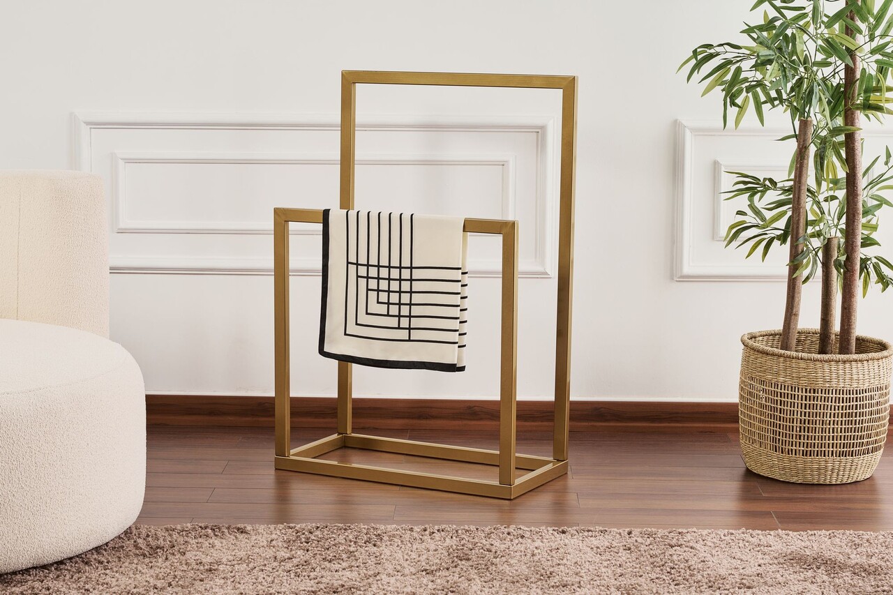 Cuier de perete, Hanah Home, Ged-032-A, 25x60x90 cm, Auriu - imagine 4